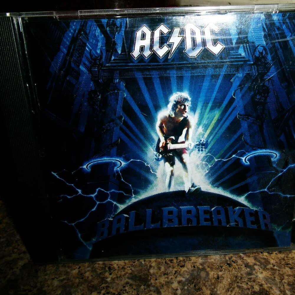 ac dc ballbreaker mint 1995 cd - angus malcom hard rock gibson sg boogie man